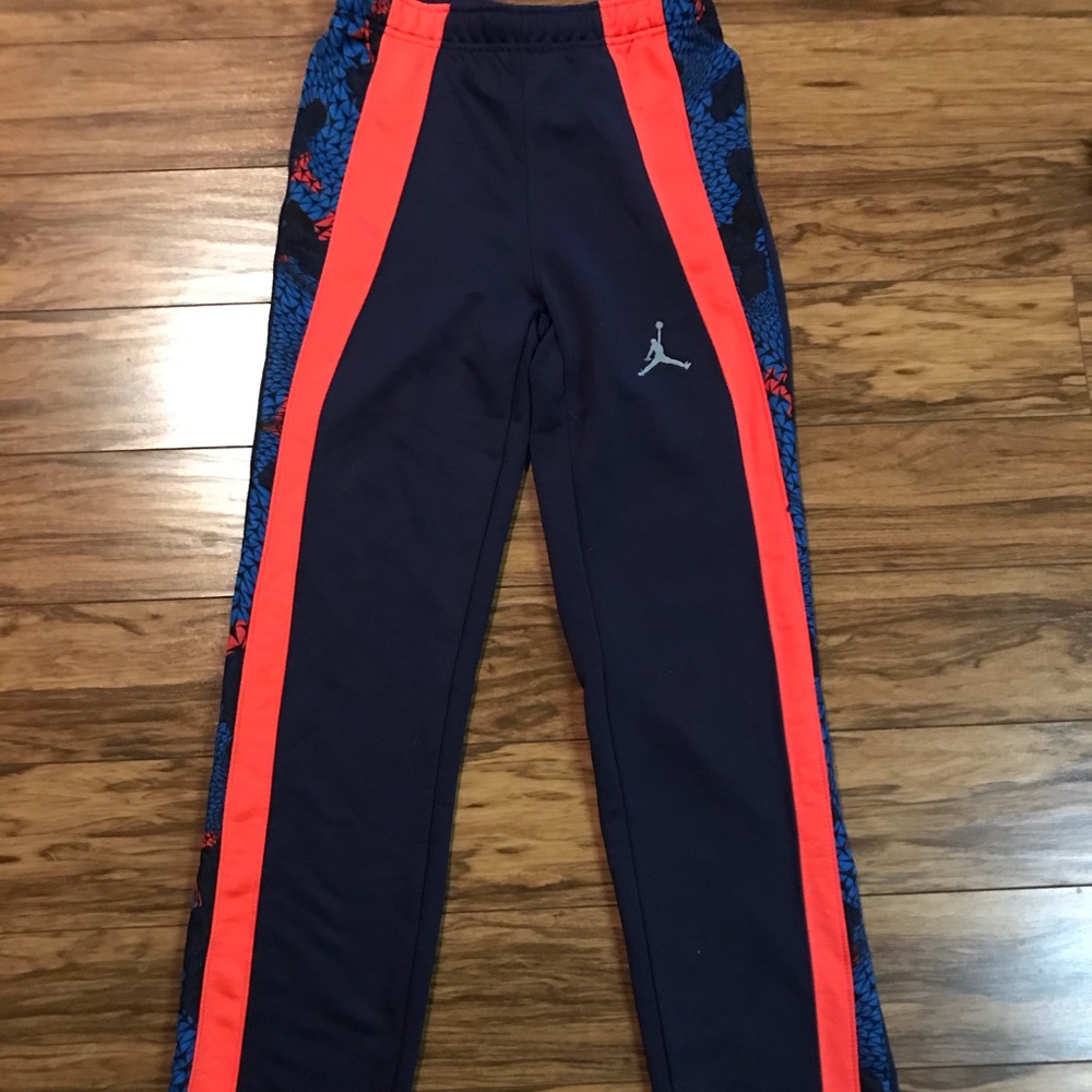 Nike Boys Youth XL Navy & Org Dri Fit Joggers NWOT